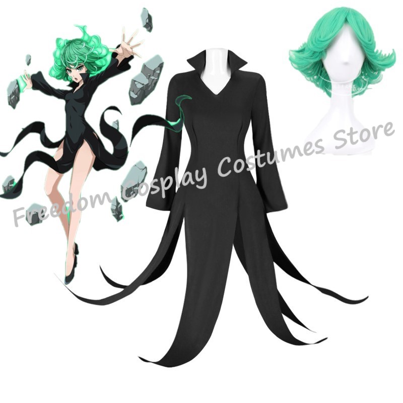 Anime Cosplay One Punch Man - ผู้ใหญ่เด็กแย่มาก Tornado Senritsu ไม่มี Tatsumaki One