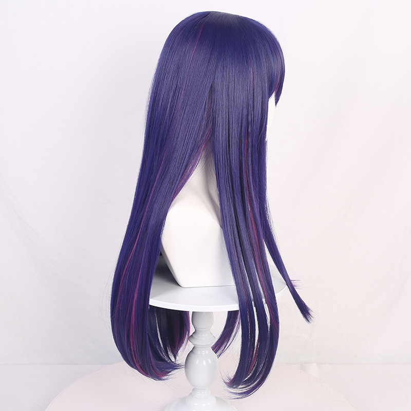 Anime Cosplay Recommendations - วิกผมคอสเพลย์โฮชิโนะ ไอ วิกผมที่ฉันแนะนำสำหรับเด็ก ทำพิเศษเพื่อให้ผมยาวตรง สีผสมระหว่างสีฟ้าและสีม่วง