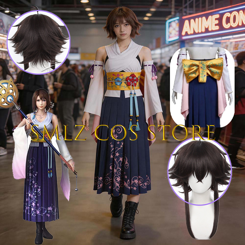 Anime Cosplay Outfits For Women - Smlz FFX ยูน่าคอสเพลย์อะนิเมะ FF10 X เครื่องแต่งกายผู้หญิงคุณ