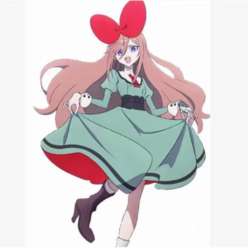 Cosplay Anime Pink Hair - วิกผมคอสเพลย์แซฟไฟร์ วิกผมอนิเมะ ริบบิ้นฮีโร่ สำหรับผู้หญิง ผมยาว 90