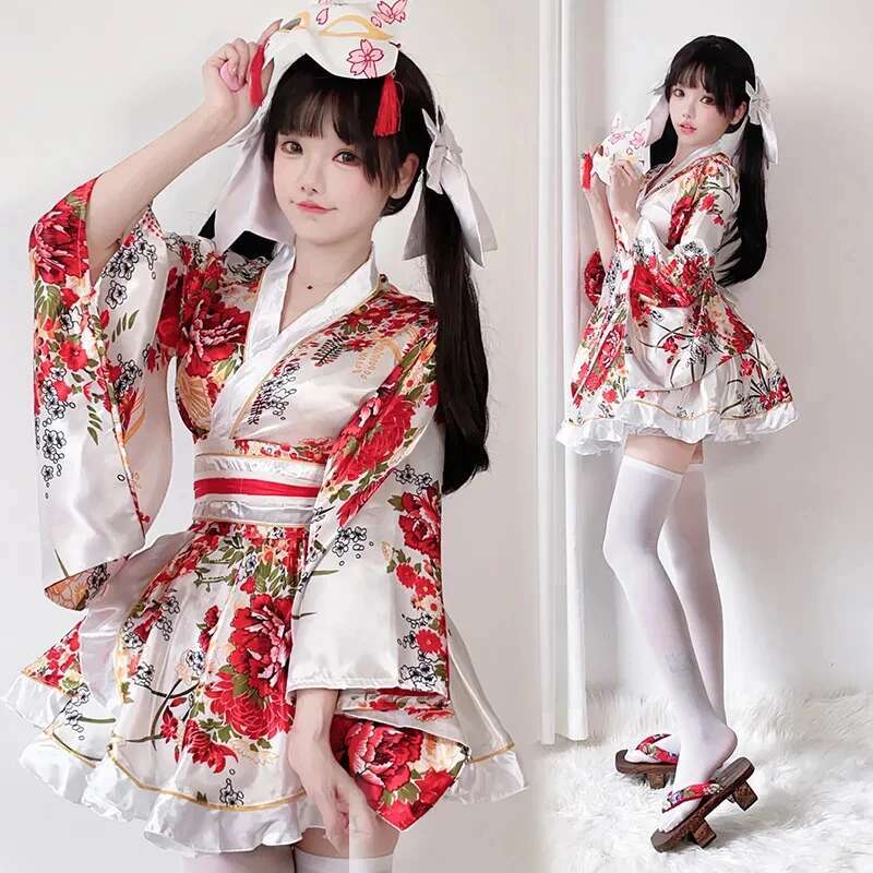 ชุดกิโมโนญี่ปุ่นดัดแปลงสำหรับผ - Anime Cosplay Japanese Girl บทวิจารณ์และราคา
