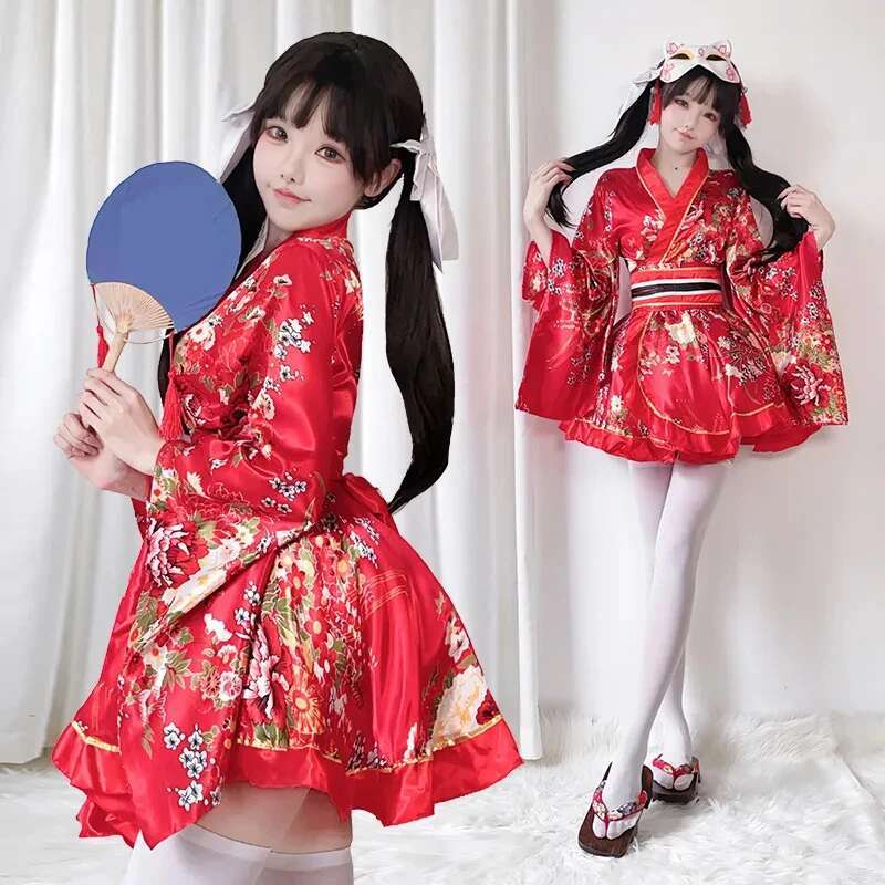 ชุดกิโมโนญี่ปุ่นดัดแปลงสำหรับผ - Anime Cosplay Japanese Girl บทวิจารณ์และราคา
