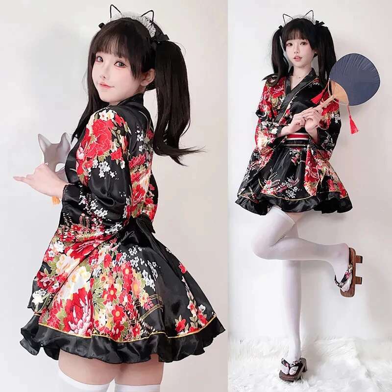 ชุดกิโมโนญี่ปุ่นดัดแปลงสำหรับผ - Anime Cosplay Japanese Girl บทวิจารณ์และราคา