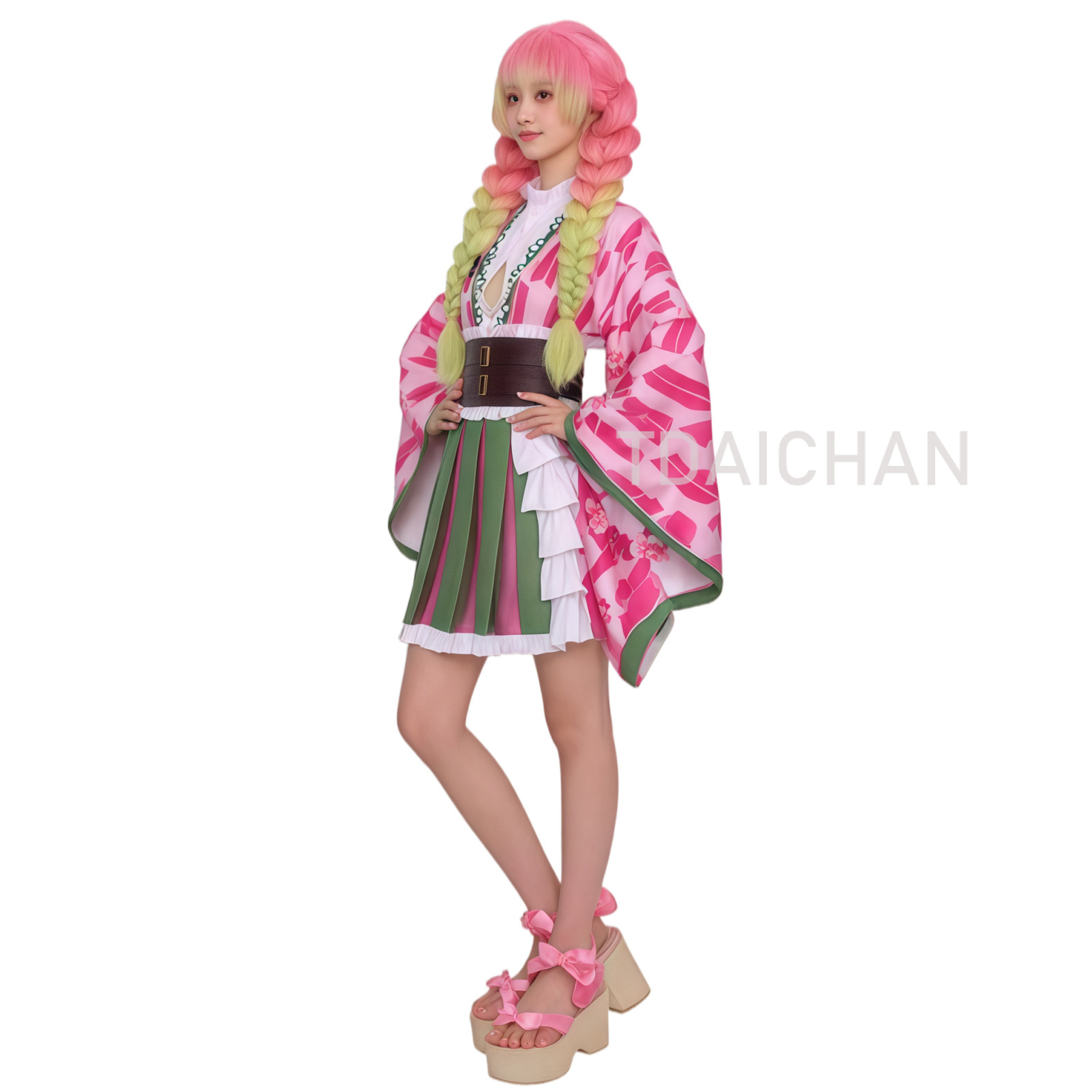 อะนิเมะ คันโรจิ มิตสึริคอสเพลย - Cosplay Anime Pink Hair บทวิจารณ์และราคา