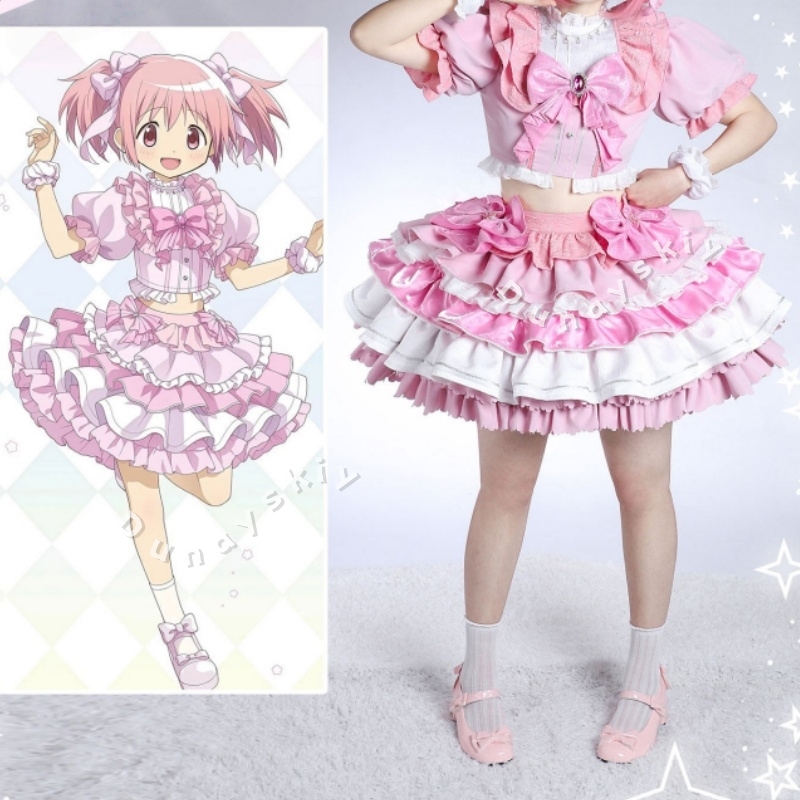 ชุดคอสเพลย์สาวน้อยเวทมนตร์มาโด - Cosplay Anime Pink Hair บทวิจารณ์และราคา