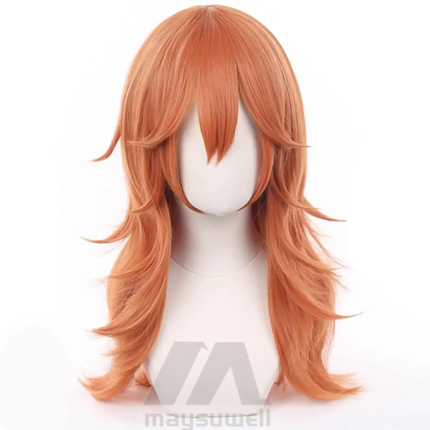 วิกผมคอสเพลย์สีน้ำตาลส้มยาวสำห - Chainsaw Man Cosplay บทวิจารณ์และราคา