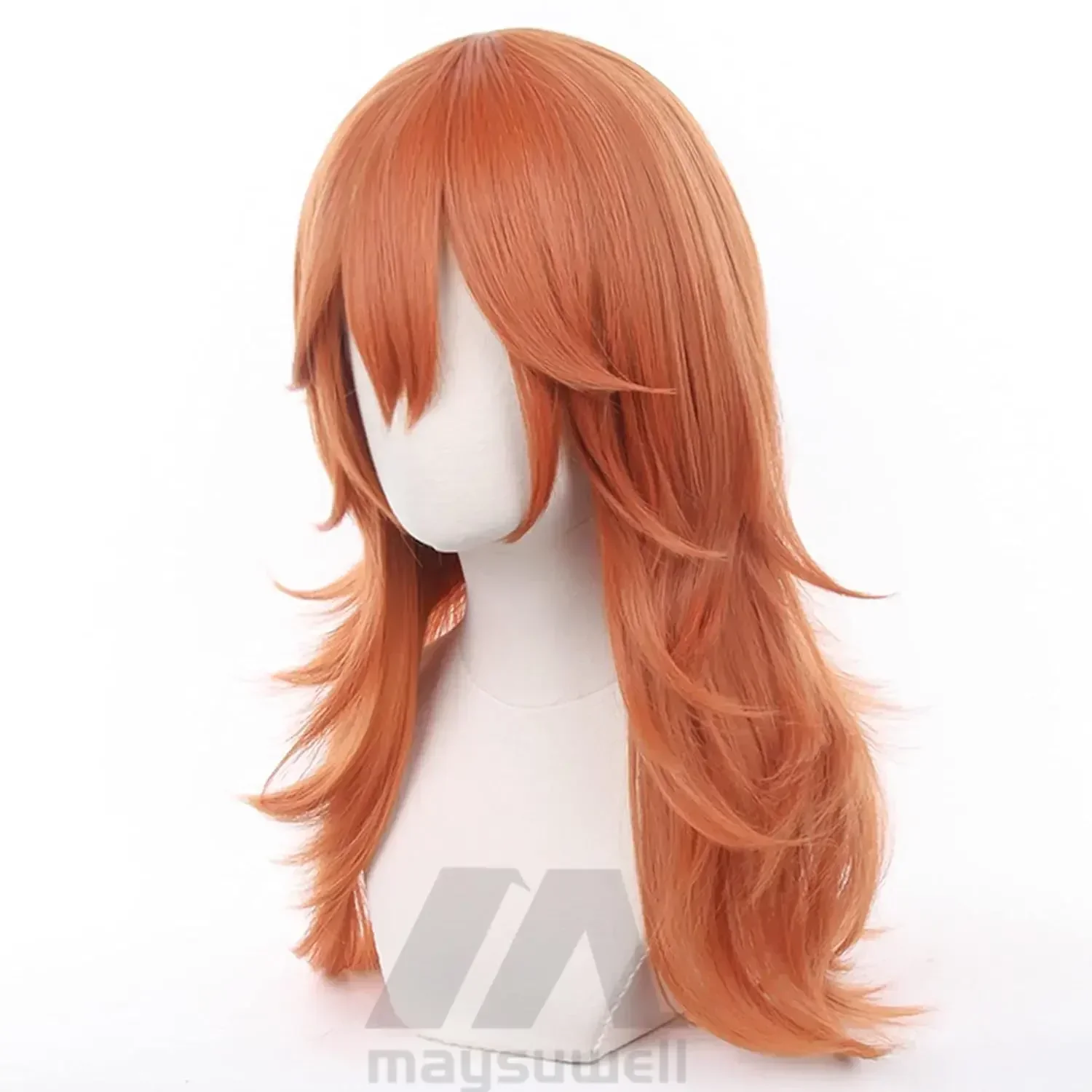 วิกผมคอสเพลย์สีน้ำตาลส้มยาวสำห - Chainsaw Man Cosplay บทวิจารณ์และราคา