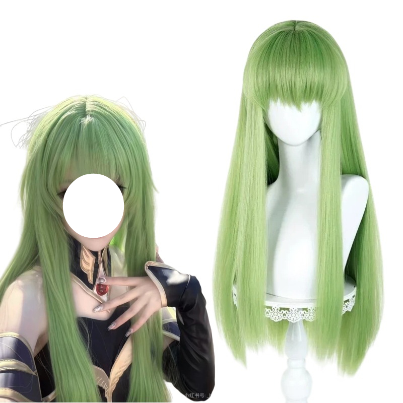 อะนิเมะ CC คอสเพลย์วิกผมสีเขีย - Anime Cosplay Long Hair บทวิจารณ์และราคา